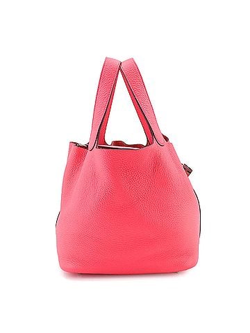 Piko Piko Hermes Picotin Lock MM Handbag, Taurillon Clemence Leather, Rose Azalee, Y Stamp. (view 2)