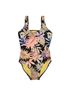Hurley 85% Polyester 15% Spandex 100% Polyester Floral Multi Color One Piece Swimsuit Size S - photo 1