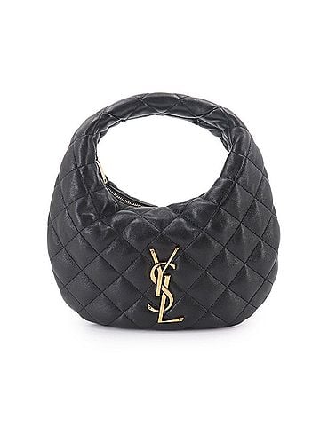 Saint Laurent Saint Laurent Icarino Handbag, Leather, Black, 8516891, Gold Hardware (view 1)