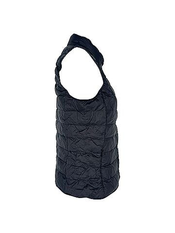 Moncler Moncler Liane Button-Down Gilet in Black Polyamide (view 2)