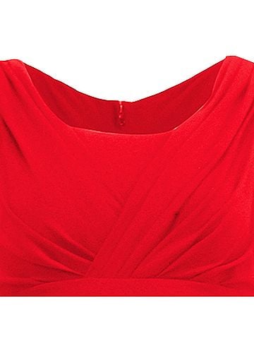 Dolce & Gabbana Dolce &amp; Gabbana Draped Midi Dress in Red Silk (view 2)