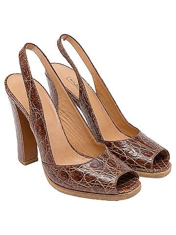 Alaïa Alaïa Open Toe High Heels in Animal Print Leather (view 2)