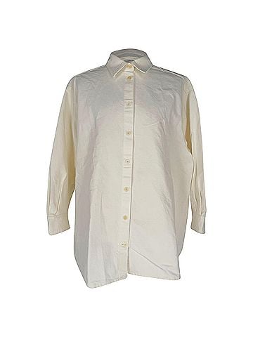 The Row The Row Button-Down Shirt in White Cotton (view 1)