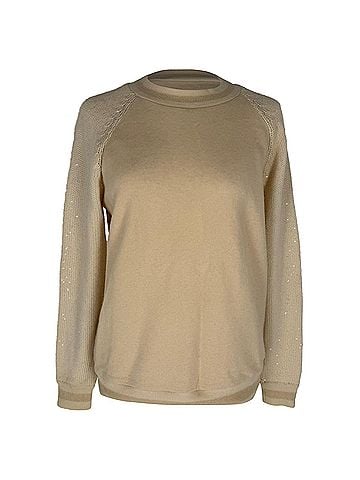 Brunello Cucinelli Brunello Cucinelli Sequinned Sweater in Beige Polyamide (view 1)