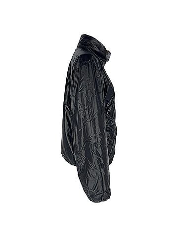 Moncler Moncler Zip-Up Shear-Lined Jacket in Black Polyamide (view 2)