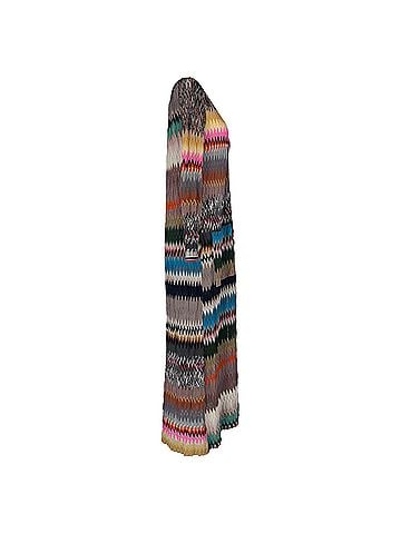 Missoni Missoni Chevron Knitted Long Cardigan in Multicolor Viscose (view 2)