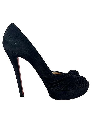 Christian Louboutin Christian Louboutin Greissimo Knot Pumps in Black Suede (view 1)
