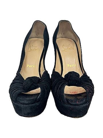 Christian Louboutin Christian Louboutin Greissimo Knot Pumps in Black Suede (view 2)