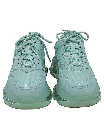 Balenciaga Balenciaga Triple S Clear Sole Sneakers in Mint Polyester (view 2)