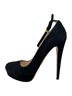 Prada 100% Suede Black Prada Ankle Strap Platform Pumps in Black Suede Size EU 38 - photo 6