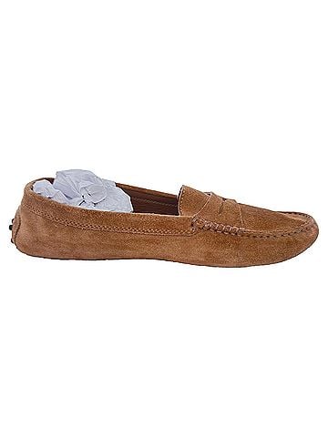 Tod's Tod's Vintage Loafers in Tan Suede (view 1)