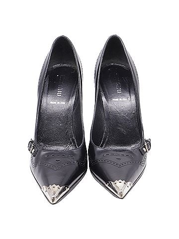Miu Miu Miu Miu 2000s Pointed Toe Pumps in Black Leather (view 1)