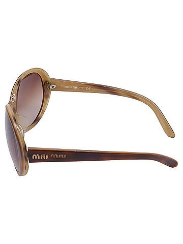 Miu Miu Miu Miu Gradient SMU 08N Oversized Sunglasses in Brown Acetate (view 2)