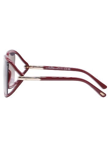 Tom Ford Tom Ford Solange-02 60MM Square Sunglasses in Red Acetate (view 2)