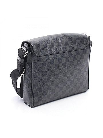Louis Vuitton Louis Vuitton District PM NM Damier Graphite Shoulder Bag/Handbag, Coated Canvas and Leather, Men's, Black (N41028) (view 2)