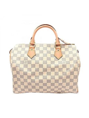 Louis Vuitton Louis Vuitton Speedy 30 Damier Azur Handbag, Coated Canvas Leather, Women's, White (N41533) (view 1)