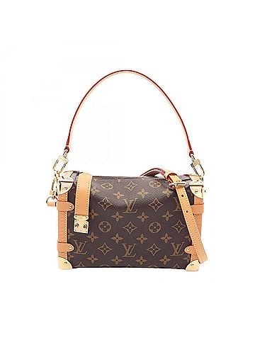 Louis Vuitton Louis Vuitton Side Trunk MM 2-Way Handbag, Coated Canvas and Leather, Monogram Pattern, Women's, Brown, M46358 (view 1)