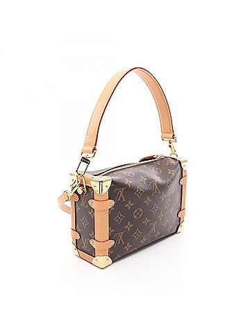 Louis Vuitton Louis Vuitton Side Trunk MM 2-Way Handbag, Coated Canvas and Leather, Monogram Pattern, Women's, Brown, M46358 (view 2)