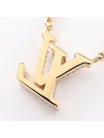 Louis Vuitton Louis Vuitton LOUIS VUITTON Collier LV Iconic Necklace Jewelry GP (Gold Plated) Rhinestone Women's Gold Tone Clear M00596 (view 2)