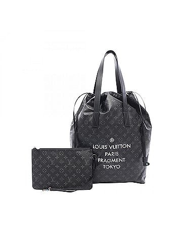 Louis Vuitton Louis Vuitton LV x Hiroshi Fujiwara Cabas Light Monogram Eclipse Tote Bag Handbag Coated Canvas Leather Women's Black M43417 (view 1)