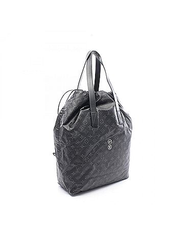 Louis Vuitton Louis Vuitton LV x Hiroshi Fujiwara Cabas Light Monogram Eclipse Tote Bag Handbag Coated Canvas Leather Women's Black M43417 (view 2)