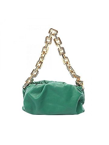 Bottega Veneta Bottega Veneta The Chain Handbag Pouch Shoulder Bag Leather Women's Green (view 1)