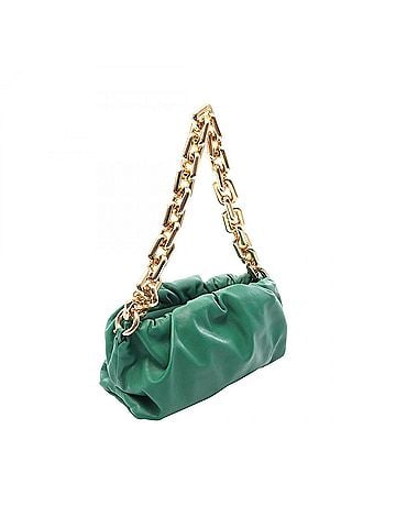 Bottega Veneta Bottega Veneta The Chain Handbag Pouch Shoulder Bag Leather Women's Green (view 2)