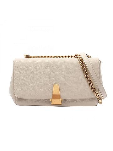 Bottega Veneta Bottega Veneta The Angle Paramelato 2-Way Shoulder Bag/Handbag, Leather, Women's, White (410721) (view 1)