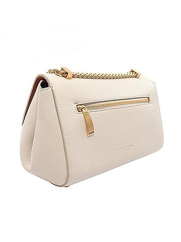 Bottega Veneta Bottega Veneta The Angle Paramelato 2-Way Shoulder Bag/Handbag, Leather, Women's, White (410721) (view 2)
