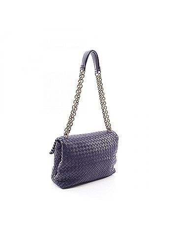 Bottega Veneta Bottega Veneta Olympia Intrecciato Shoulder Bag/Handbag, Leather, Women's, Purple (view 2)