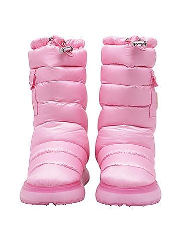 Moncler Moncler Gaia Pocket Mid Boots in Pink Polyamide (view 2)