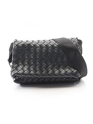 Bottega Veneta Bottega Veneta Intrecciato Shoulder Bag/Handbag, Leather, Men's, Black (view 1)