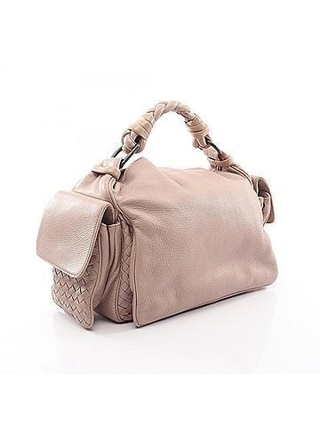 Bottega Veneta Bottega Veneta Cocker Intrecciato Shoulder Bag/Handbag, Leather, Women's, Pink (view 2)