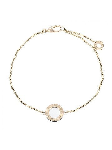Bvlgari BVLGARI Mother of Pearl Bracelet, 18KPG (Pink Gold), Pearl, Women's, Gold/White Tones, 350550 (view 1)