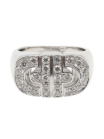 Bvlgari BVLGARI Parentesi Diamond Ring - 18K White Gold (18KWG) Women's Silver/Clear Tone (view 2)