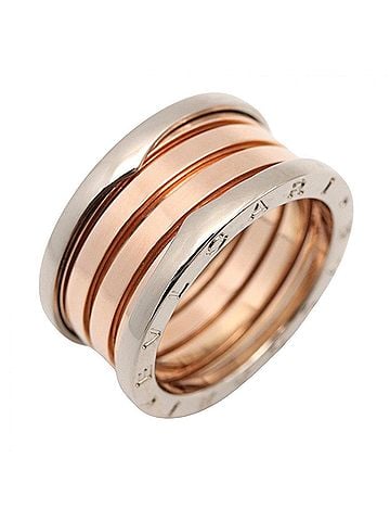 Bvlgari BVLGARI B-zero1 Ring, 3-band ring, jewelry, 18KPG (pink gold) / 18KWG (white gold), men's and women's, gold tone, silver tone. (view 1)