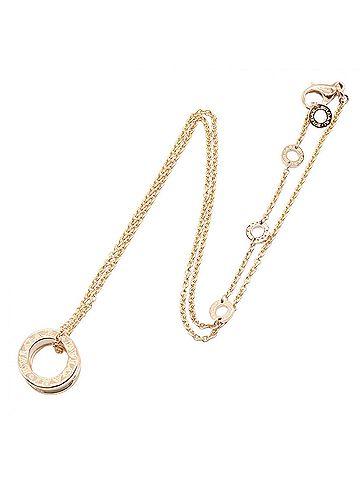 Bvlgari BVLGARI B-zero1 Necklace, Ceramic 18KPG (Pink Gold), Ceramic, Women's, Gold/White, 346082 (view 2)