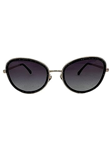 Chanel Chanel Gradient Crystal Round Glasses in Black Metal (view 1)