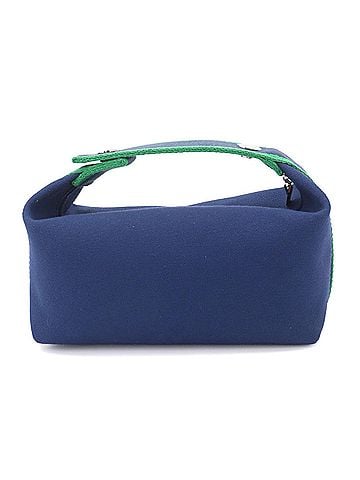 Hermès Hermes Bride a Brac PM Handbag, Toile H Blue Marine Green, Silver Hardware, Handbag Pouch (view 2)