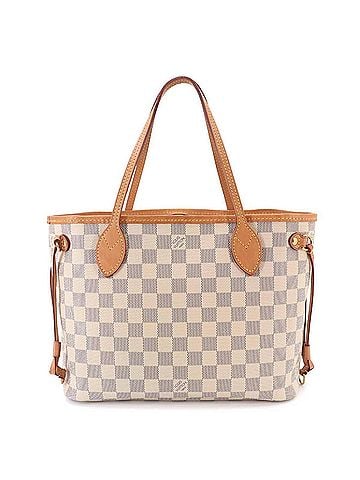 Louis Vuitton Louis Vuitton Neverfull PM Damier Azur Tote Handbag White N41362 (view 2)