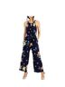 Studio Floral Multi Color Blue Jumpsuit Size XL - photo 1