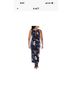 Studio Floral Multi Color Blue Jumpsuit Size XL - photo 5