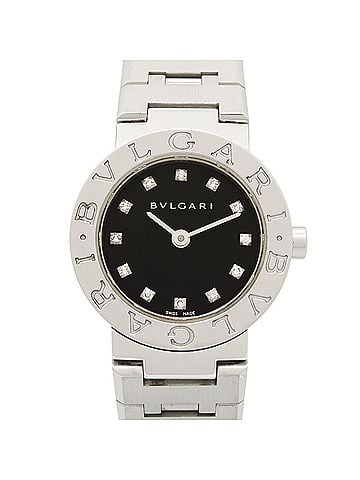 Bvlgari BVLGARI Bulgari 12-Diamond Watch Stainless Steel Diamond Ladies Black BB23SS (view 1)