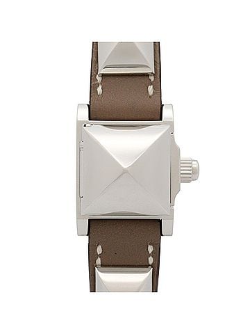 Hermès Hermes Mini Medor Watch, Stainless Steel, Leather Strap, Women's, Silver Tone, ME2.110 (view 2)