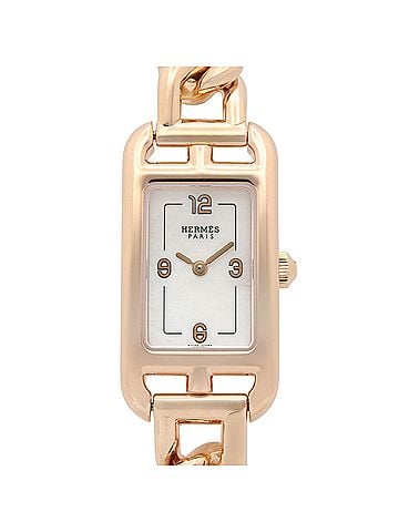 Hermès Hermes Nantucket PM 29mm Watch, 18K Pink Gold (PG), Women's, White/White Shell, NA2.170 (view 1)