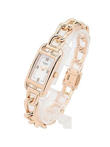 Hermès Hermes Nantucket PM 29mm Watch, 18K Pink Gold (PG), Women's, White/White Shell, NA2.170 (view 2)