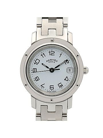 Hermès Hermes Clipper Watch, Stainless Steel, Women's, White (CL4.210) (view 1)