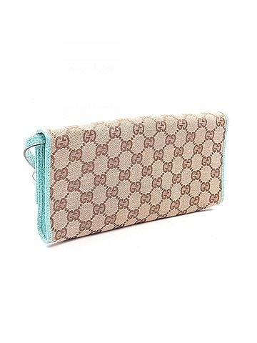 Gucci Gucci Bamboo Shoulder Bag/Handbag, Canvas and Leather, Women's, Beige, Blue, Brown, 117594 (view 2)