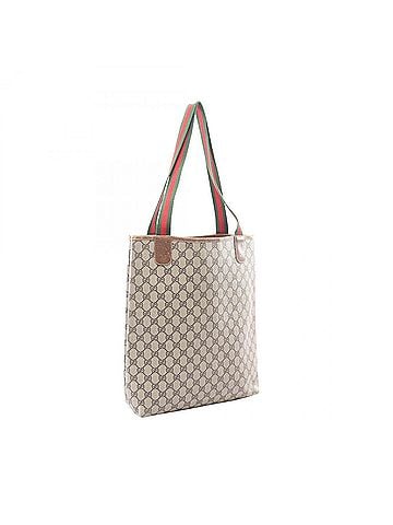 Gucci Gucci Old Sherry Line GG Plus Tote Bag Handbag Coated Canvas Leather Women's Beige Multicolor 39 02 003 (view 2)