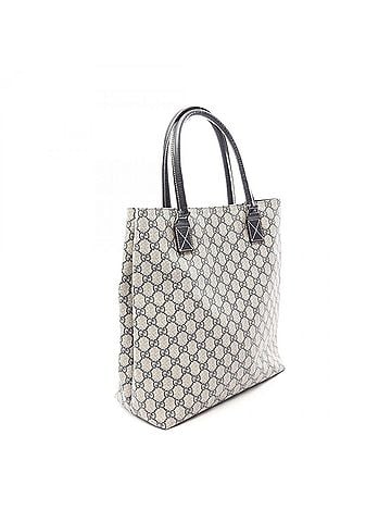 Gucci Gucci GG Plus Tote Bag Handbag, Coated Canvas Leather, Women's, Beige/Navy, 131220 (view 2)